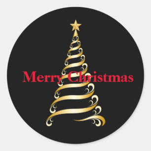 Stickers de vacances Joyeux sapin de Noël