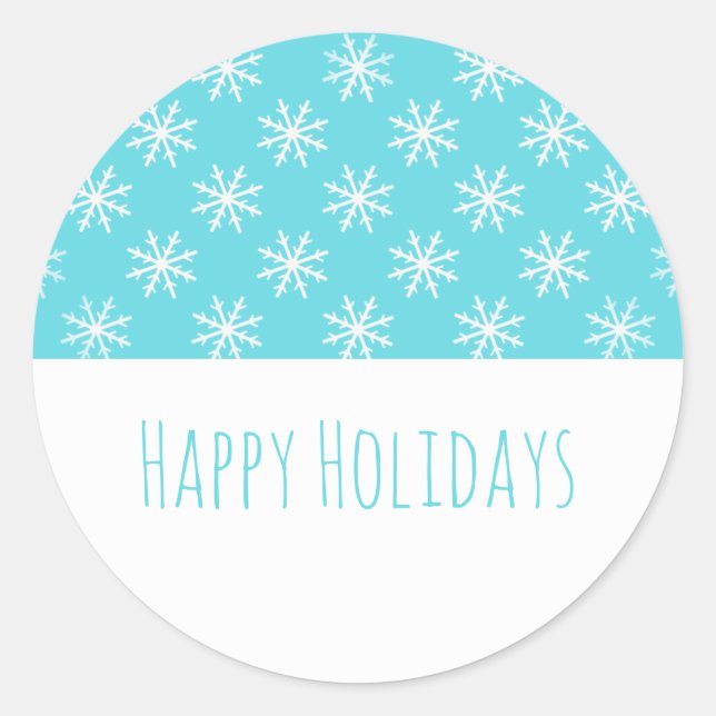 Stickers de vacances Turquoise Simple Snowflake (Devant)
