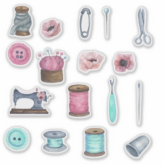 Stickers de vinyle cousu vintage coupé sur mesure (Devant)