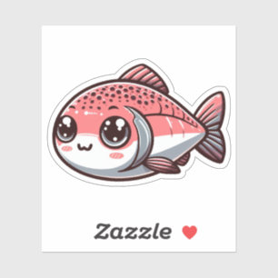 Stickers De Vinyle Cute Fish Custom-Cut
