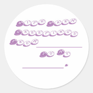 Stickers de voeux avec espace pour écrire des noms