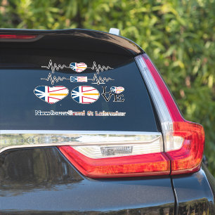 Stickers de voiture attelés du drapeau de Terre-Ne