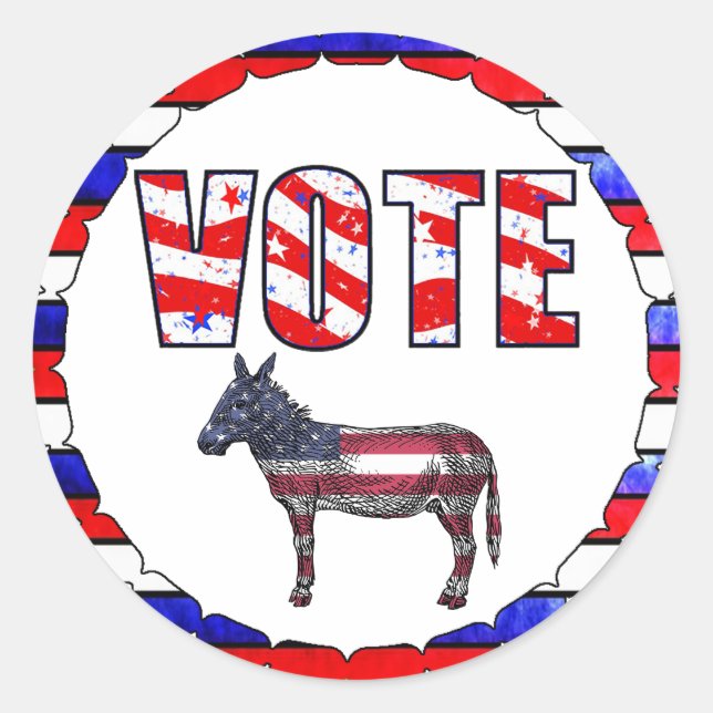 Stickers de vote Red White and Blue American Flag (Devant)