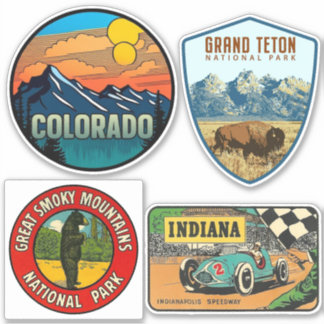 Stickers de voyage de style Vintage des États-Unis