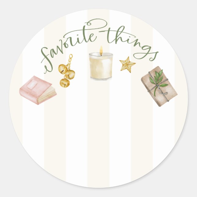 Stickers d'échange de cadeaux Chose préférée (Devant)