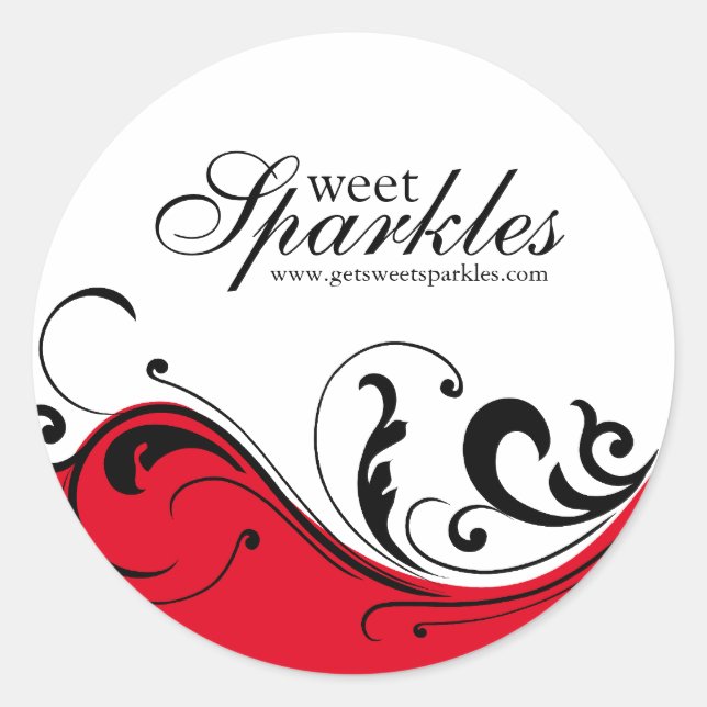 Stickers d'emballage de défilement élégant (Devant)