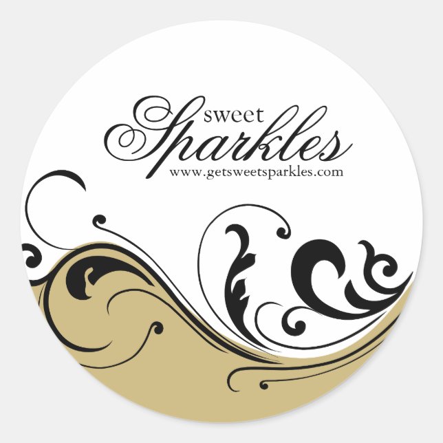 Stickers d'emballage élégant (Devant)