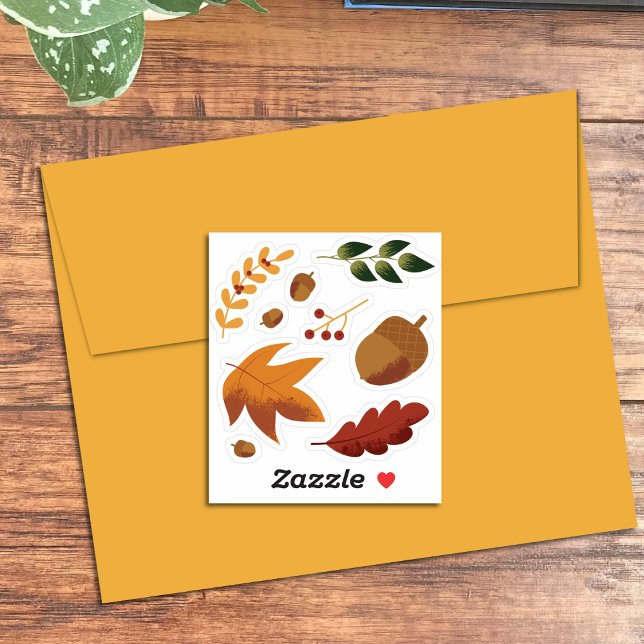 Stickers d'embellissement botanique d'automne (Those autumn stickers can be used to decorate envelopes and cards .)