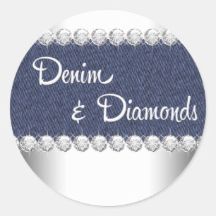Stickers Denim et Diamonds élégant