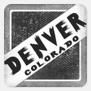 stickers Denver Colorado noir blanc grunge