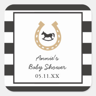 Stickers Derby Horseshoe Baby shower personnalisé