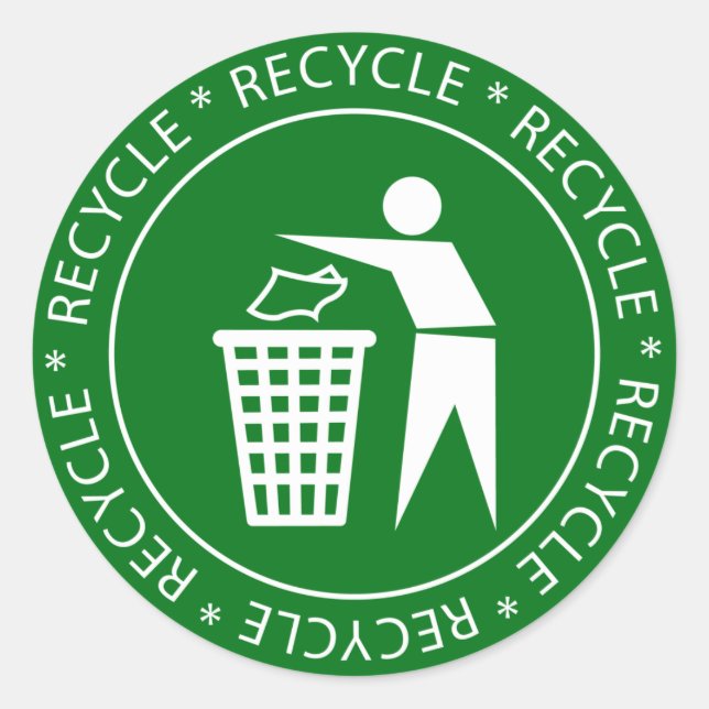 Stickers des signes de recyclage (Devant)