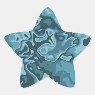 stickers design abstrait bleu cool