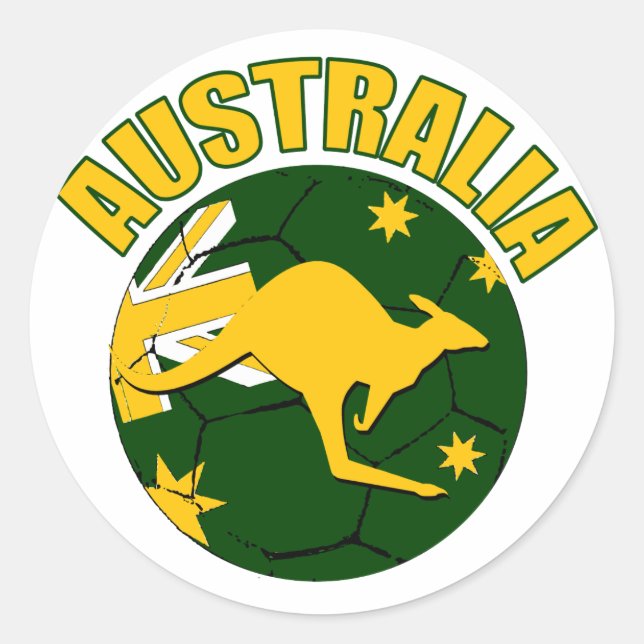 Stickers design de ballon de football Australie (Devant)