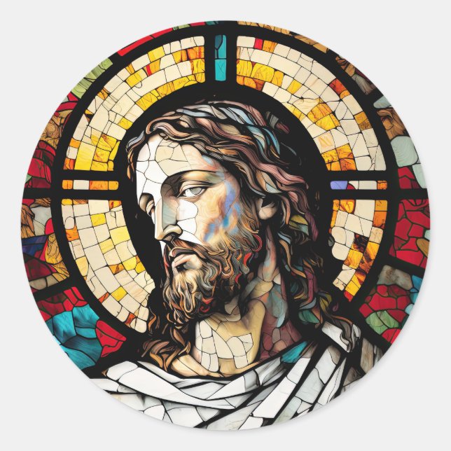 Stickers Design Jesus en verre tendu (Devant)