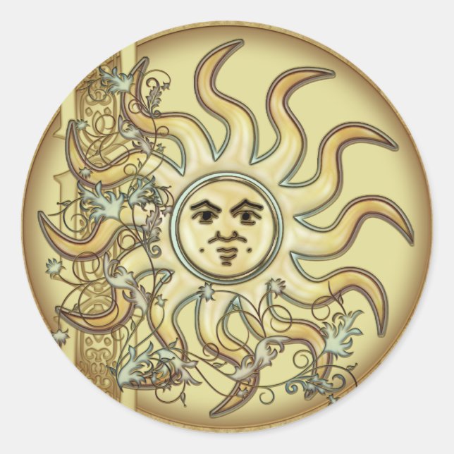 Stickers design Litha Sun Celtic Style (Devant)