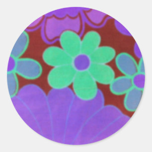 Stickers Design Retro Fleurs Lumineuses et Fleurs