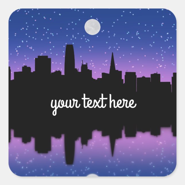 Stickers Dessin Skyline #1 de San Francisco (Devant)