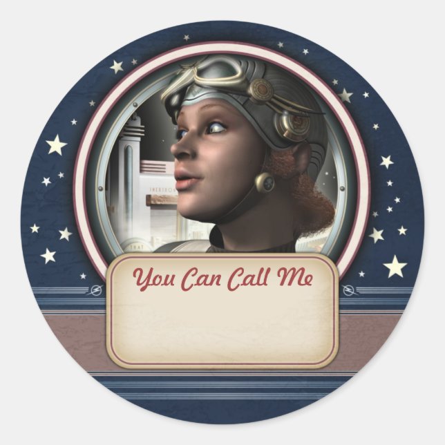 Stickers d'étiquette du nom du pilote de l'espace  (Devant)