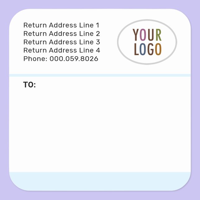 Stickers d'expédition par la poste Logo et adresse (MISOOK Shipping Label with Logo)