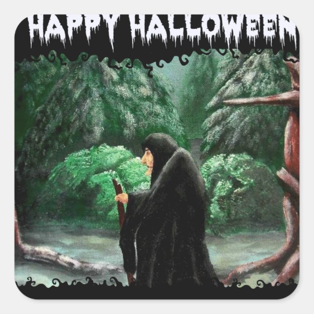 Stickers d'Halloween en vieilles pierres (Devant)