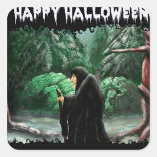 Stickers d'Halloween en vieilles pierres