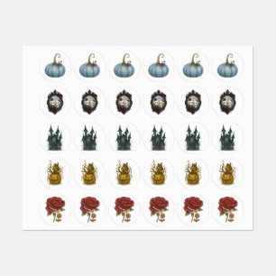 Stickers d'Halloween gothique vintage - Citrouille