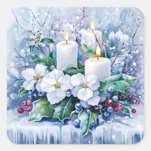 Stickers d'hiver bleu