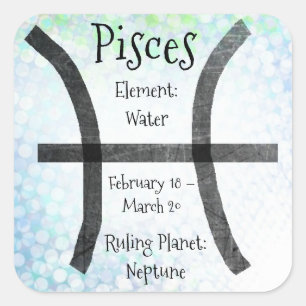 Stickers diacritique zioscopique Pisces Horoscope