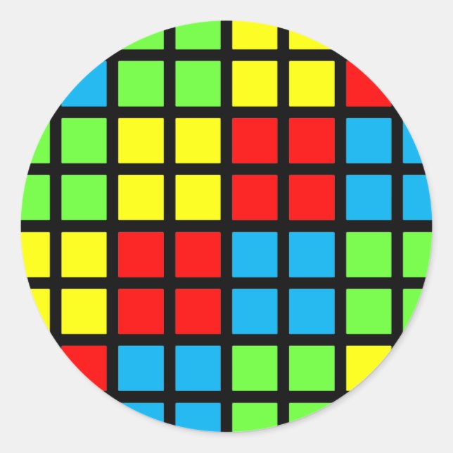 Stickers d'illusion optique de couleur vive (Devant)