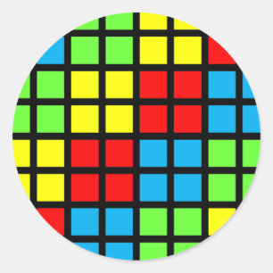 Stickers d'illusion optique de couleur vive