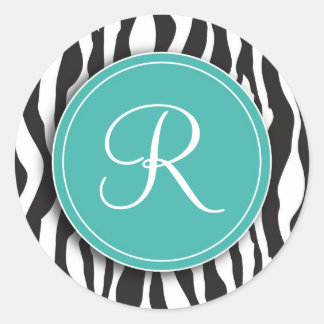 Stickers d'impression Monogramme Turquoise