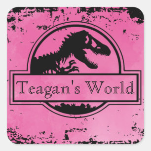 Stickers Dino rose Jurassic