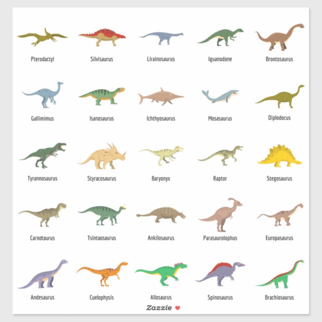 Stickers Dinosaure (Feuille)