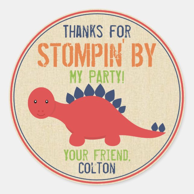 Stickers Dinosaure (Devant)