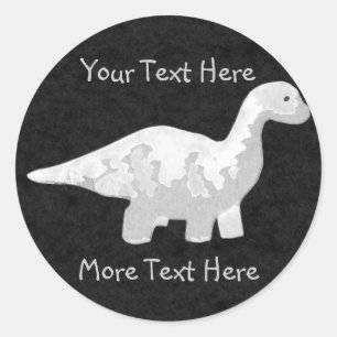 Stickers Dinosaure Blanc