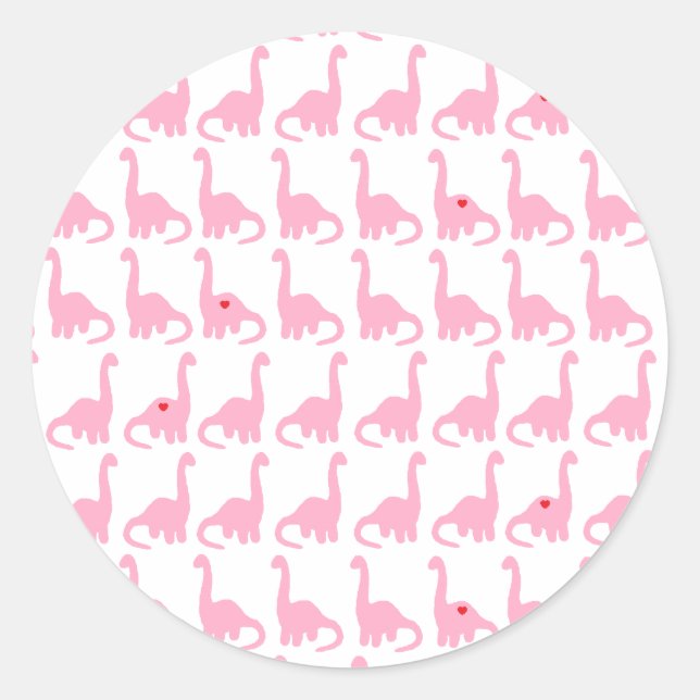 Stickers Dinosaure Rose (Devant)