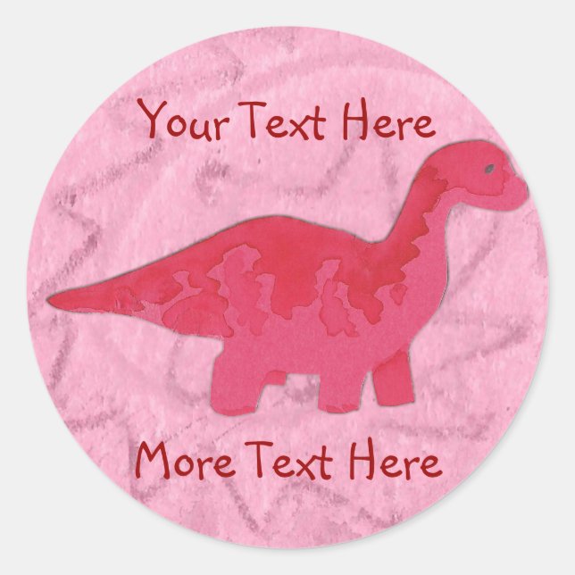 Stickers Dinosaure Rouge (Devant)