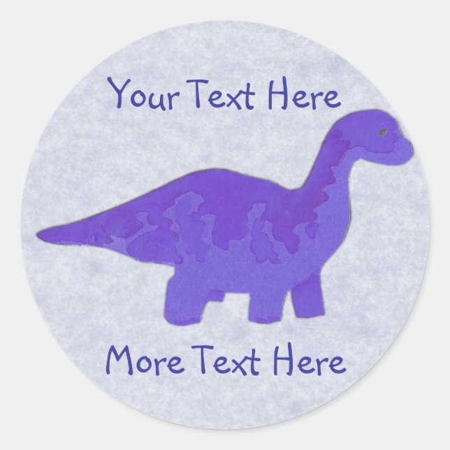 Stickers Dinosaure Violet (Devant)