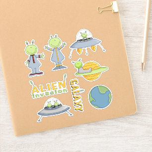 Stickers d'invasion Alien de l'espace extra-atmosp