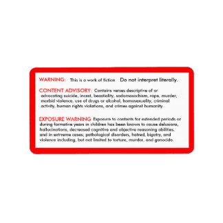 Stickers Disclaimer Bible