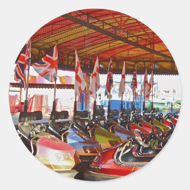 Stickers Dodgem Cars Funfair Ride (Devant)