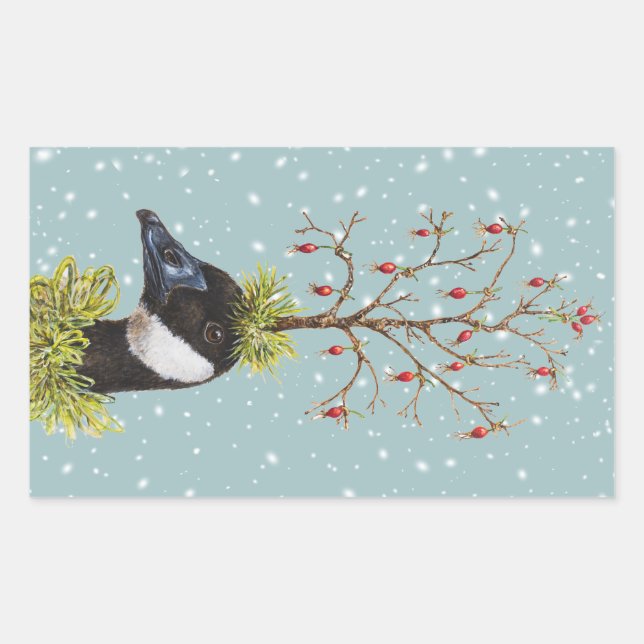 stickers d'oie de Noël Canada (Devant)
