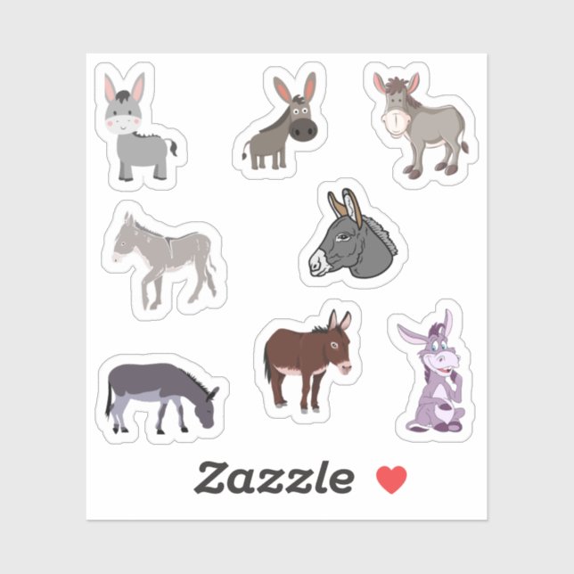 Stickers Donkey (Feuille)