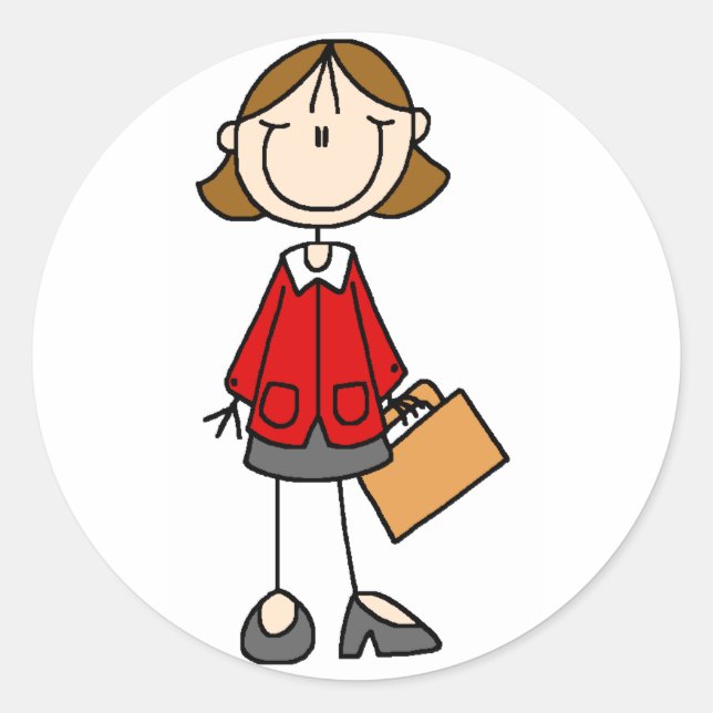 Stickers Doodle Lady Business (Devant)