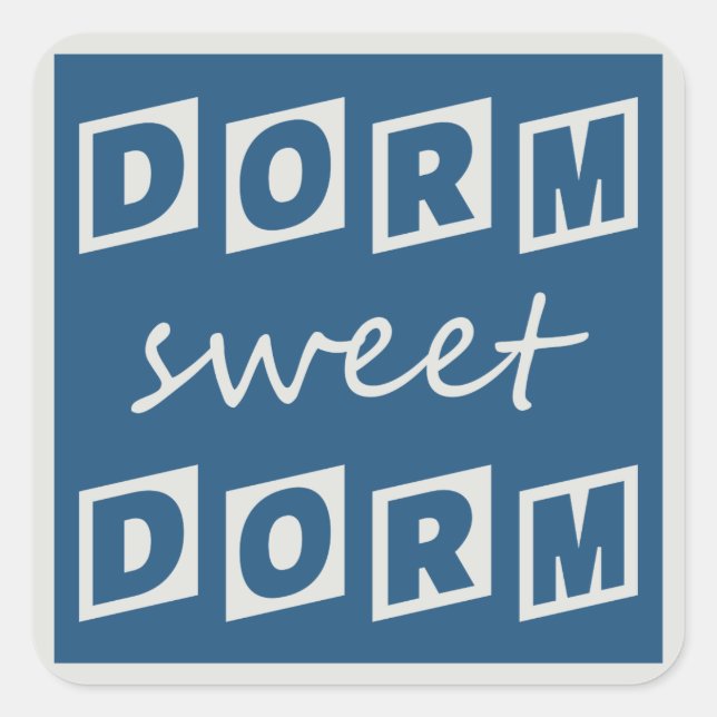 stickers "Dorm Sweet Dorm" (Devant)