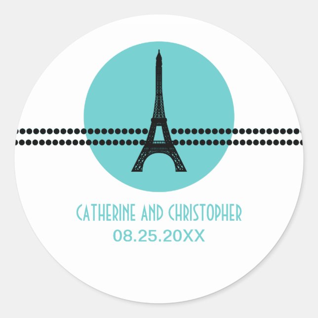 Stickers Dots Parisiens, Aqua (Devant)