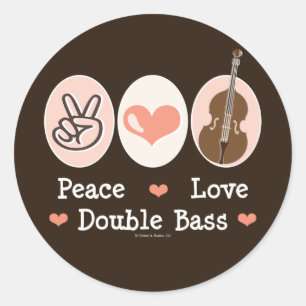 Stickers Double Basse Peace Love