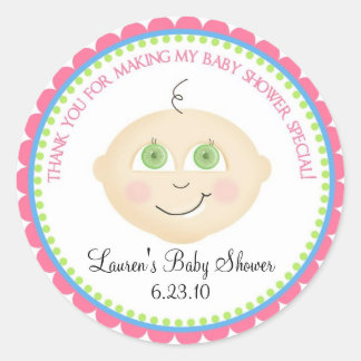 Stickers Douche visage bébé doux