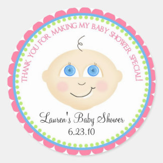 Stickers Douche visage bébé doux